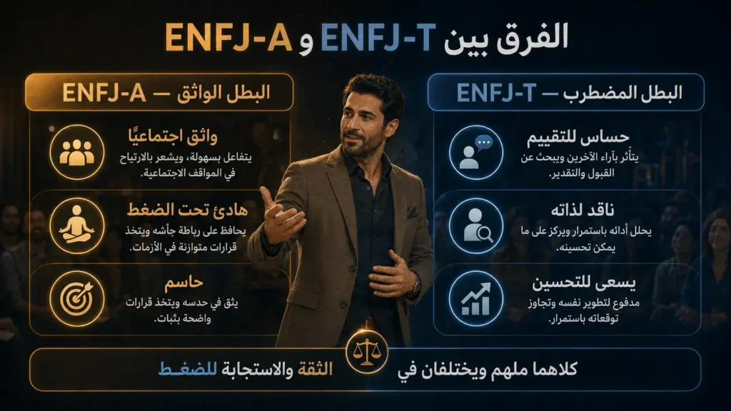 شخصية ENFJ البطل 4 الفرق بين شخصية ENFJ-A الواثقة وشخصية ENFJ-T المضطربة