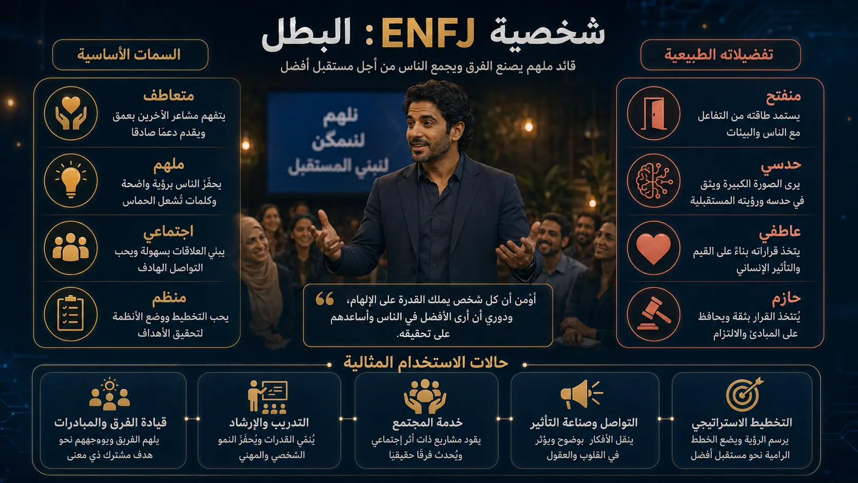 شخصية ENFJ البطل 1 enfj personality type arabic