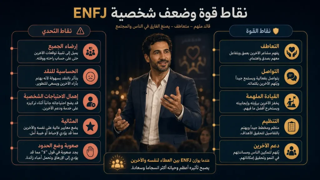 شخصية ENFJ البطل 5 نقاط قوة وضعف شخصية ENFJ البطل
