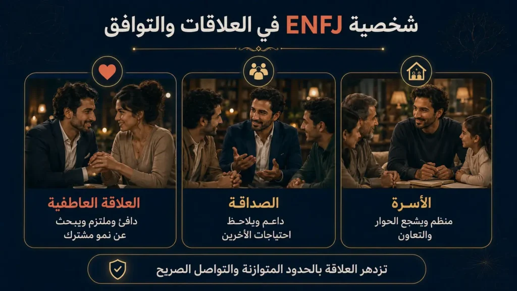 شخصية ENFJ البطل 6 شخصية ENFJ في العلاقات العاطفية والصداقة والأسرة