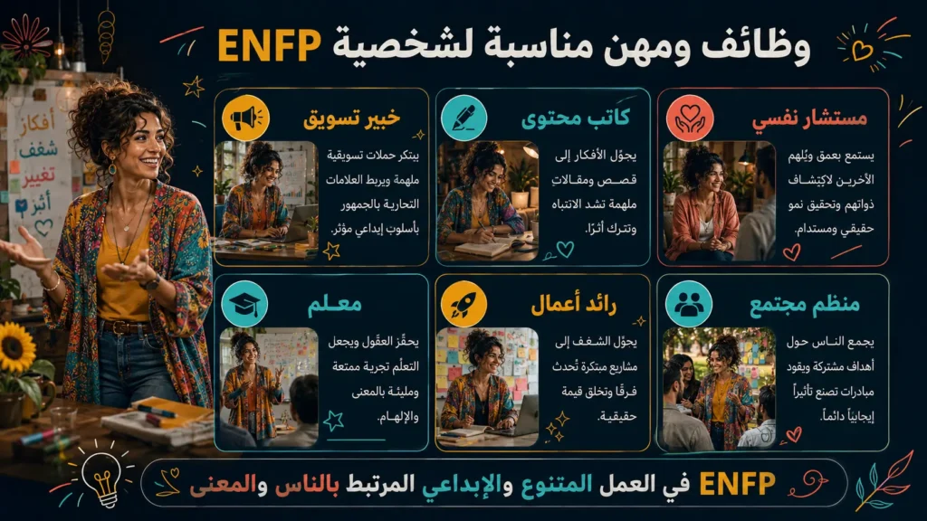 شخصية ENFP المناضل 7 أفضل الوظائف والمهن المناسبة لشخصية ENFP المناضل