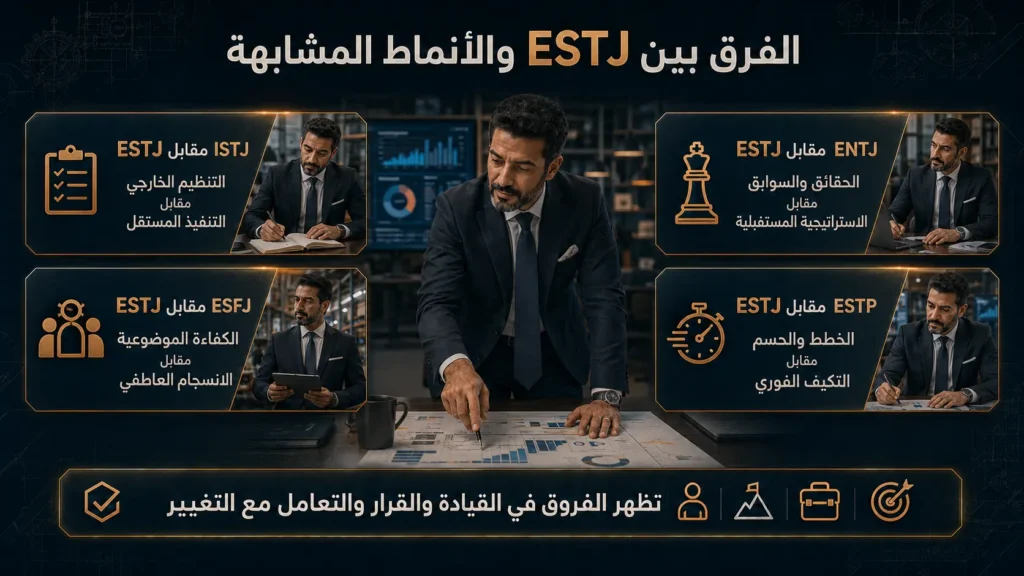شخصية ESTJ التنفيذي 8 الفرق بين شخصية ESTJ والأنماط المشابهة ISTJ وENTJ وESFJ وESTP