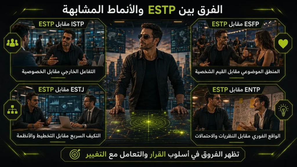 شخصية ESTP رائد الأعمال 8 الفرق بين شخصية ESTP والأنماط المشابهة ISTP وESFP وESTJ وENTP