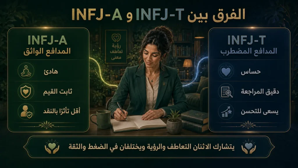شخصية INFJ المحامي 4 الفرق بين شخصية INFJ-A الواثقة وشخصية INFJ-T المضطربة