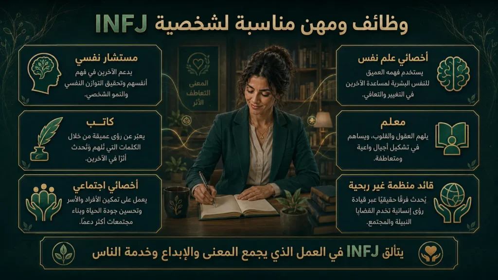 شخصية INFJ المحامي 7 أفضل الوظائف والمهن المناسبة لشخصية INFJ المدافع