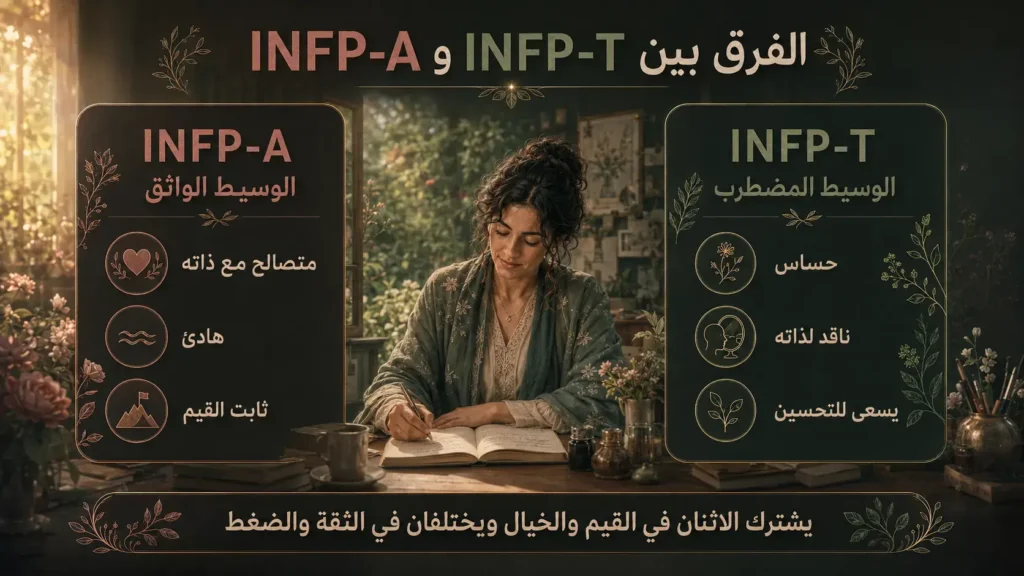 شخصية INFP الوسيط 4 الفرق بين شخصية INFP-A الواثقة وشخصية INFP-T المضطربة