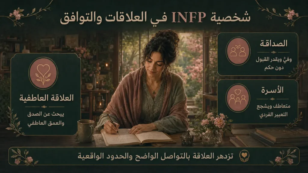 شخصية INFP الوسيط 6 شخصية INFP في العلاقات العاطفية والصداقة والأسرة