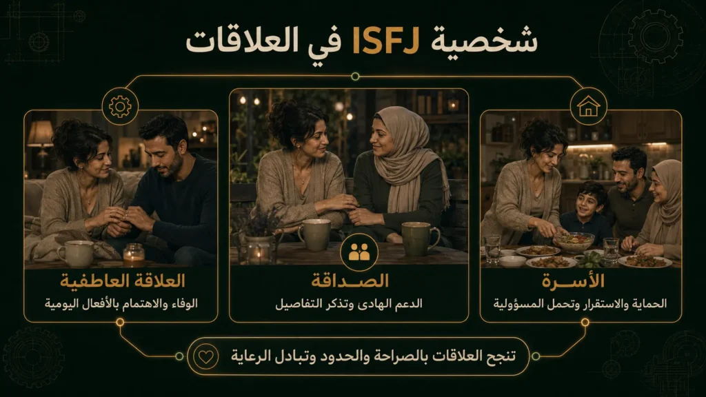 شخصية ISFJ في العلاقات العاطفية والصداقة والأسرة
