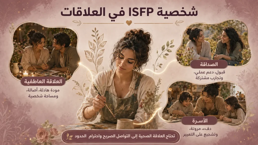 شخصية ISFP المغامر 6 شخصية ISFP في العلاقات العاطفية والصداقة والأسرة