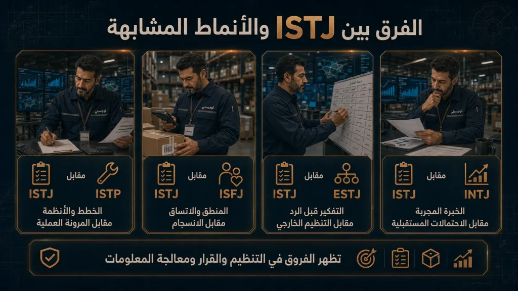 شخصية ISTJ اللوجستي 8 الفرق بين شخصية ISTJ والأنماط المشابهة ISTP وISFJ وESTJ وINTJ