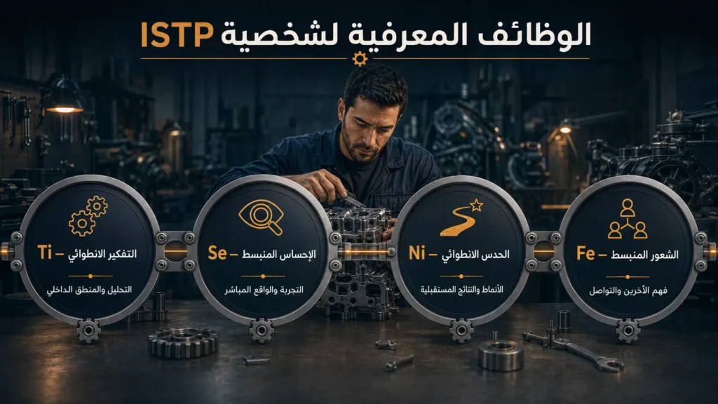 شخصية ISTP الحِرَفي 3 الوظائف المعرفية لشخصية ISTP وهي Ti وSe وNi وFe
