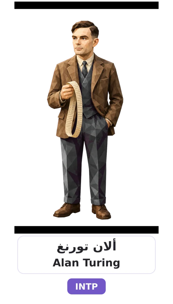 شخصية INTP المنطقي 16 08 alan turing intp card