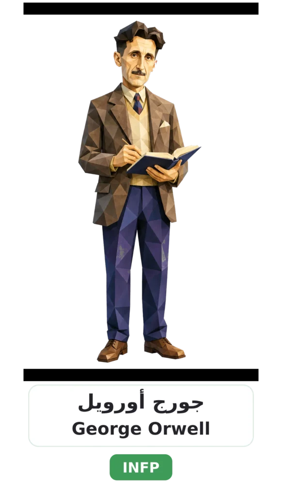 شخصية INFP الوسيط 16 08 george orwell infp card