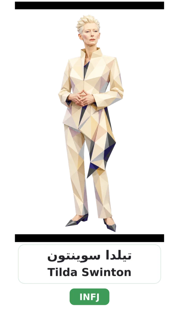 شخصية INFJ المحامي 21 14 tilda swinton infj card